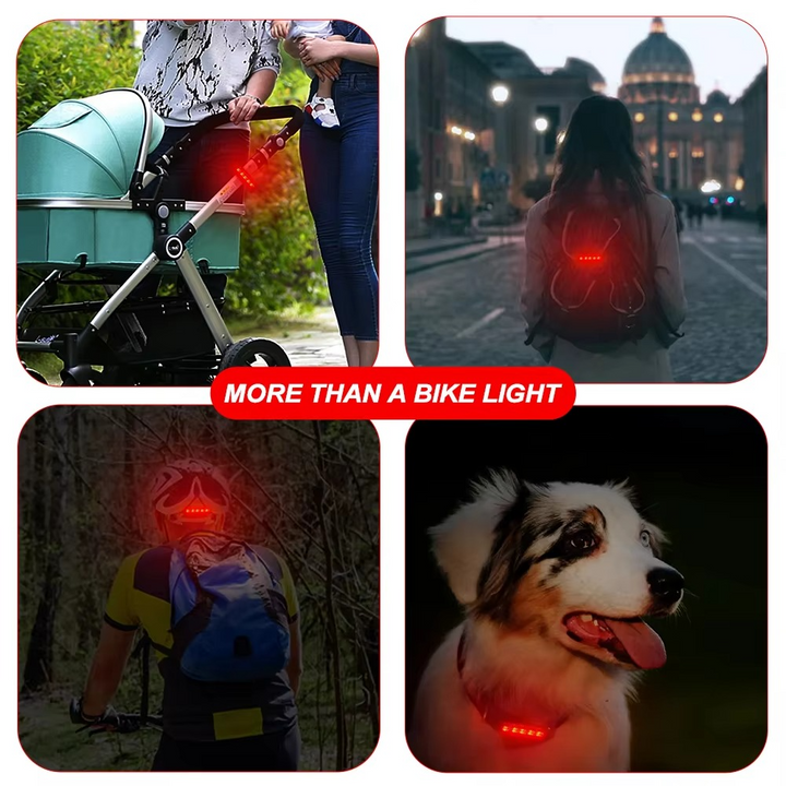 Skanto | USB oppladbart baksykkelbaklys – Ultra-bare rød LED-sykkelsikkerhetslys