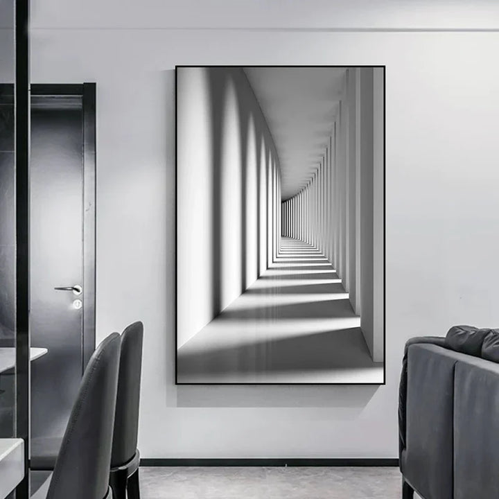 Minimalist Abstract Architectural Wall Art Fine Art Canvas Prints Posters Pictures For Modern Apartment Living Room Home Office Decor | Skanto