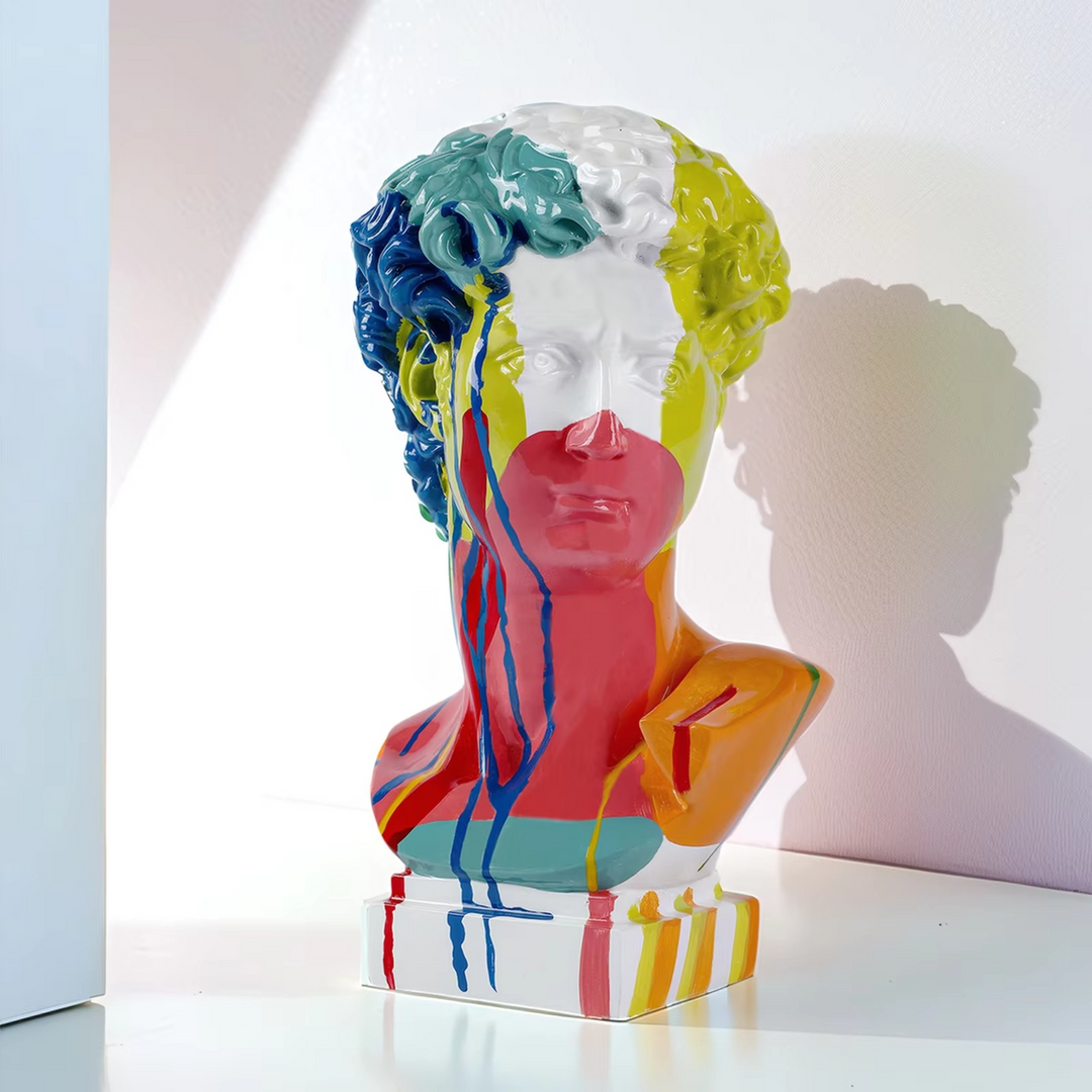 Skanto | Moderne David Bust Skulptur - Abstrakt Harpiks Studie for Moderne Dekor