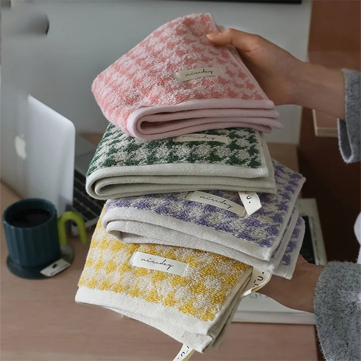 HoundLuxe Vintage Houndstooth Bomull Ansiktsklut Skanto