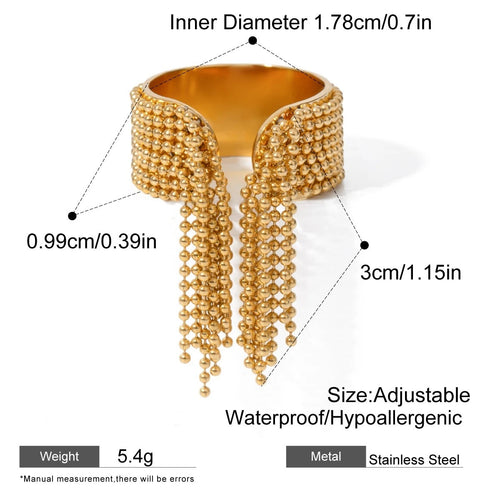Skanto | 18K Gull Tussel Statement Justerbar Ring