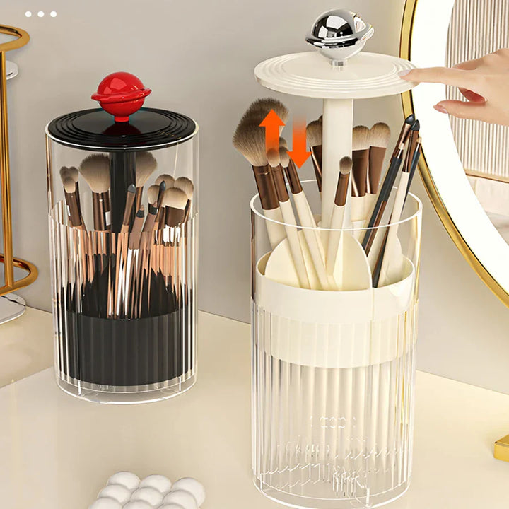 Auto Lift & Luxe Makeup Brush Organizer | Skanto
