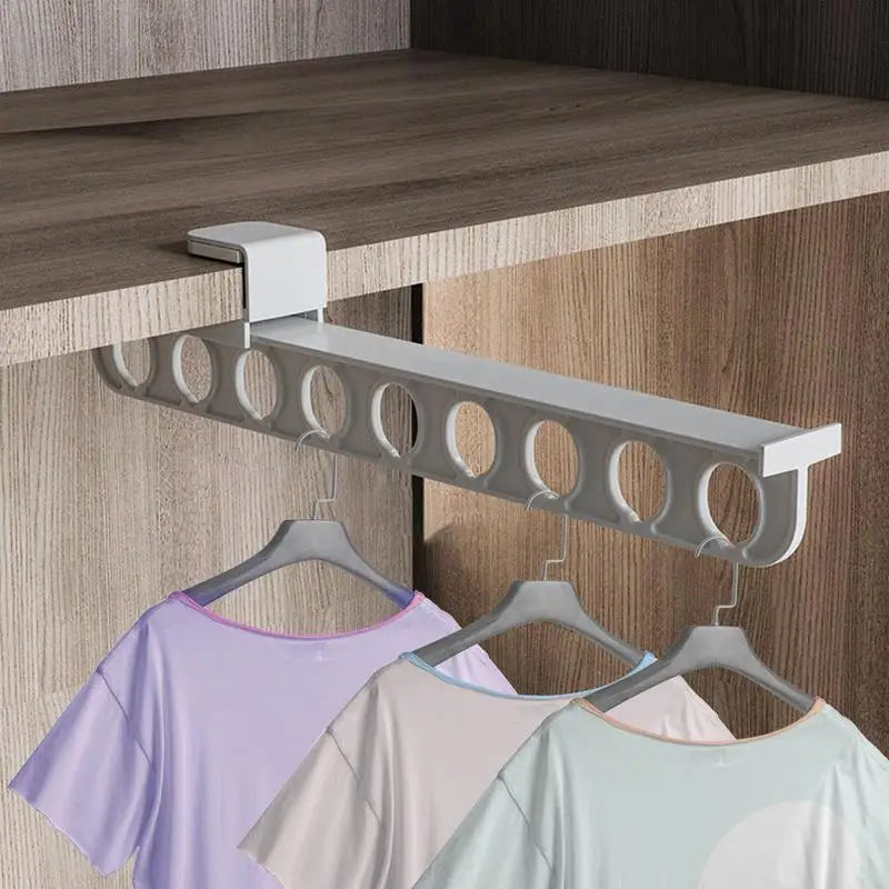 Uttrekkbar klesstang, garderobeorganisator, kleshengere