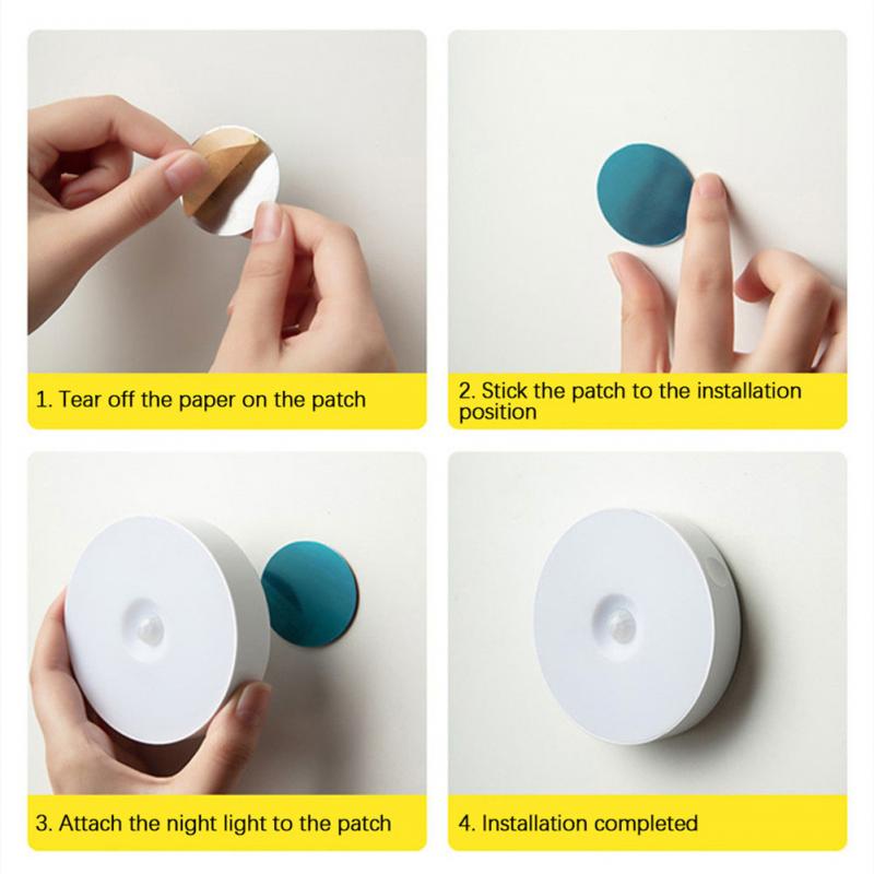 Skanto | Klistrete LED Bevegelsessensor Mini Nattlampe