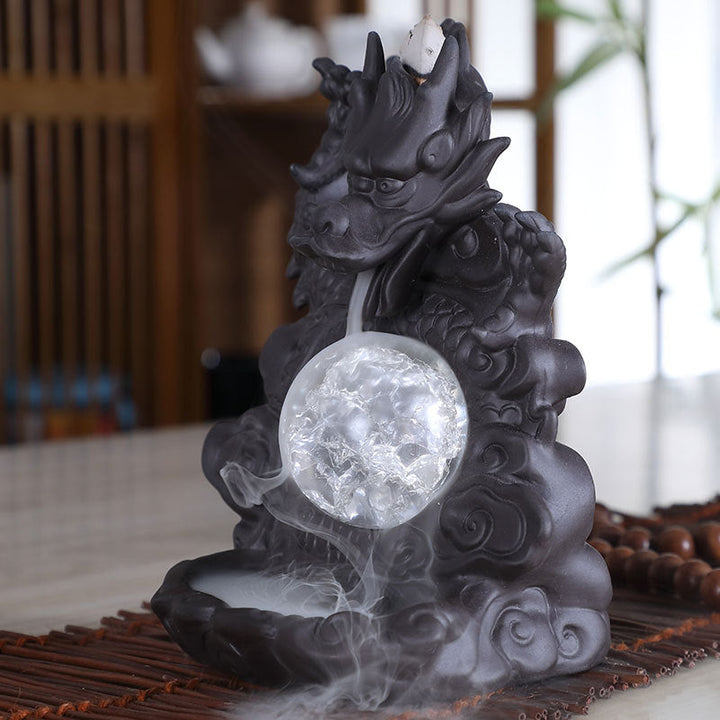 Mystic Dragon Lucky Clay Waterfall Burner | Skanto