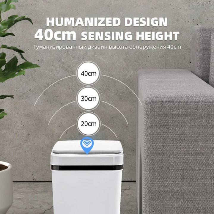 Vanntett Smart Wave Sensor Automatisk søppelbøtte | Skanto