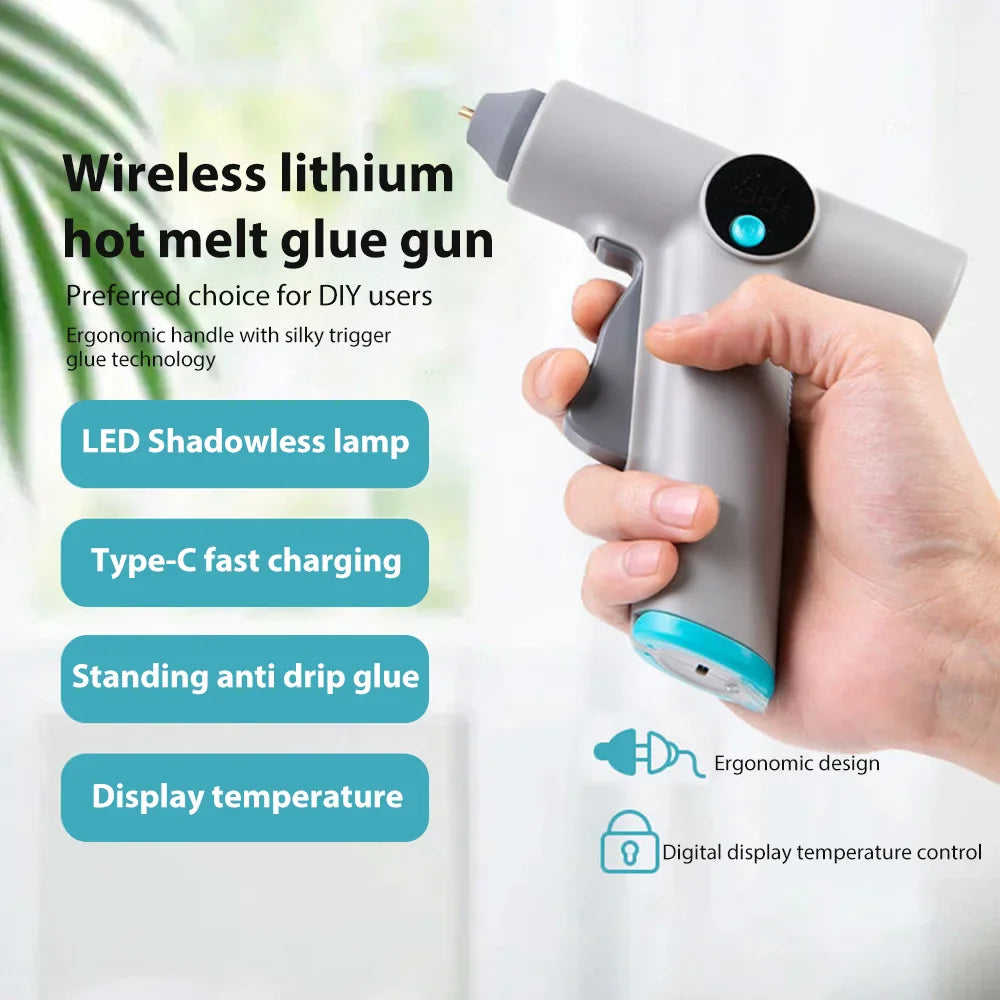 Skanto | Trådløs varm limpistol med LED
