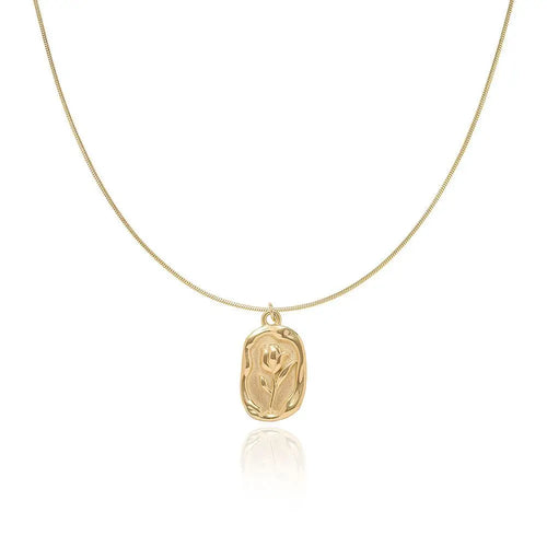 Skanto | Feminine Tulip Floral Pendant Necklace