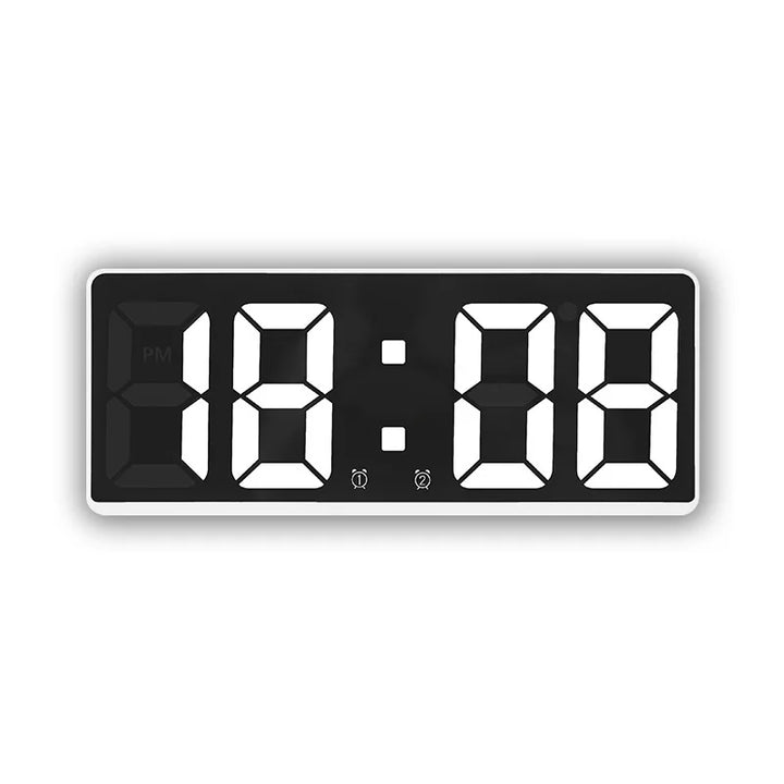 Moderne Elektronisk Speilvekkerklokke med LED-display, Alarmfunksjon og Temperaturvisning – Stilig Digital Klokke for Soverom og Kontor | Skanto
