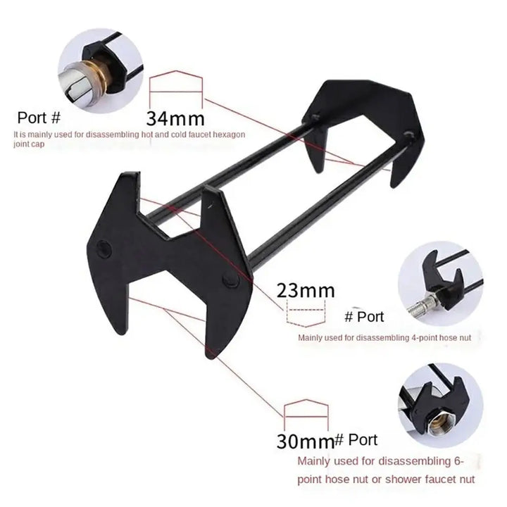 Skanto | Dual-Hodet Enkel Reparasjon Kran Skiftenøkkel