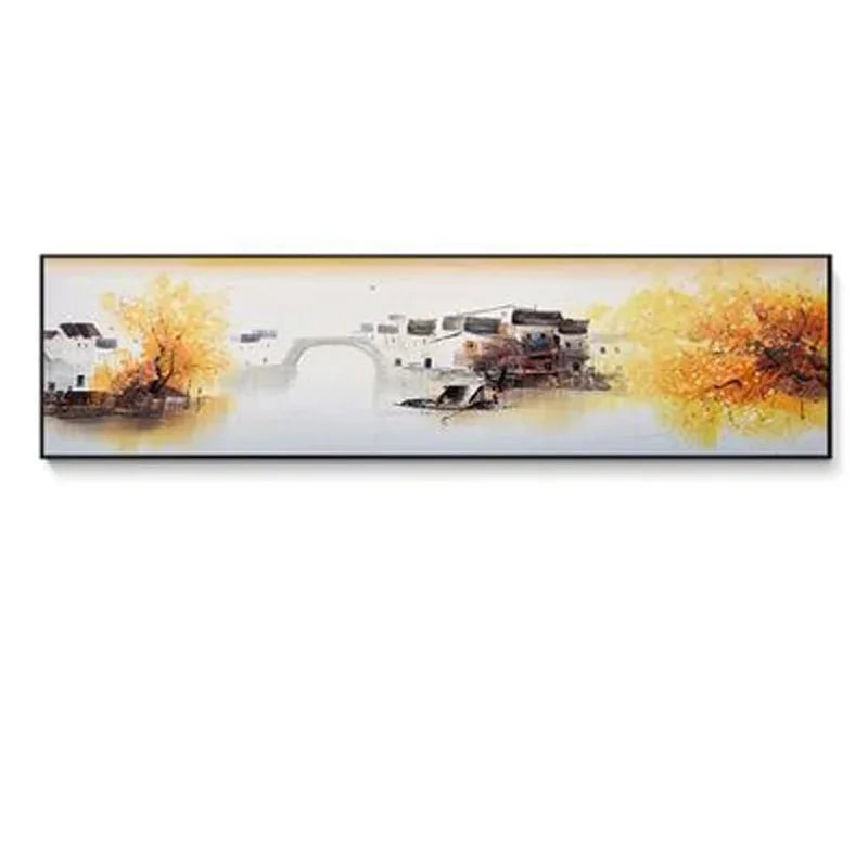 Modern Abstract Wide Format Wall Art Fine Art Canvas Print Pictures for Living Room Over Sofa Art for Bedroom Over Bed | Skanto