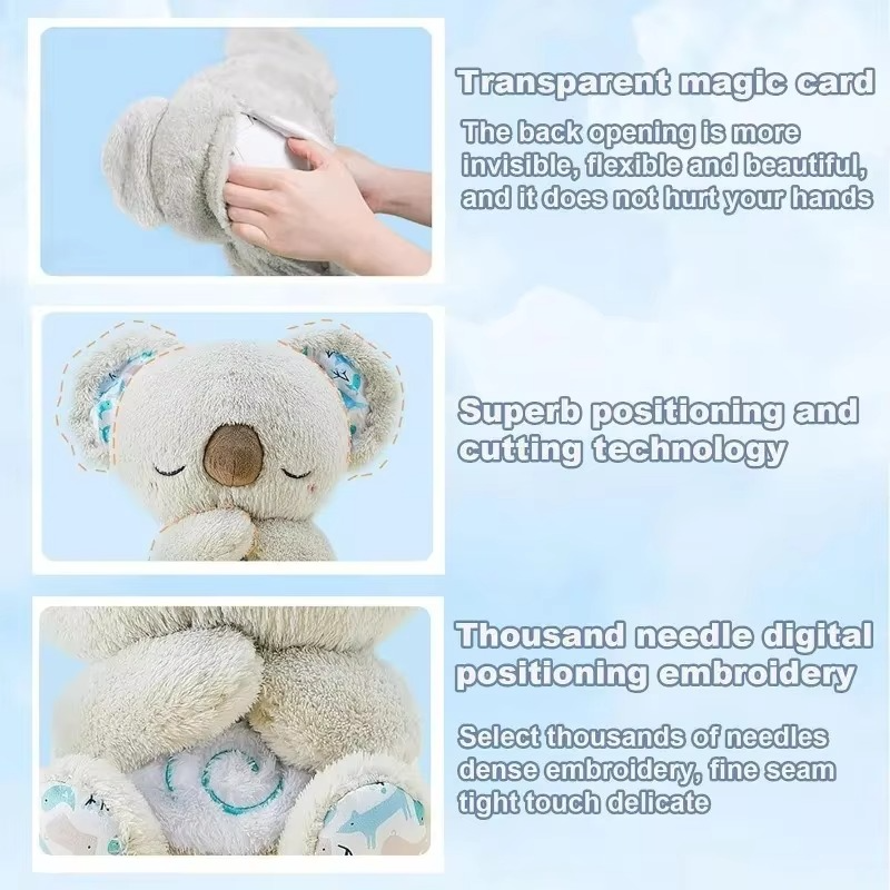 Skanto | Koseklump Koala Plush Søvnkamerat med Mild Glød og Beroligende Lyder