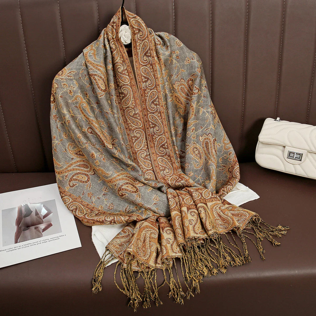 Skanto | Élégancea | Dame skjerf | Cashmere følelse | 70 × 190 cm | Luksus trykk & varm