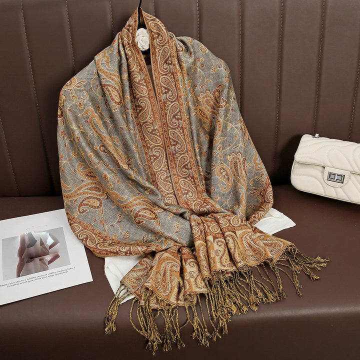 Skanto | Élégancea | Dame skjerf | Cashmere følelse | 70 × 190 cm | Luksus trykk & varm
