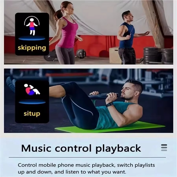 Skanto | Bluetooth Smart Fitnessklokke med musikkontroll og skritteller