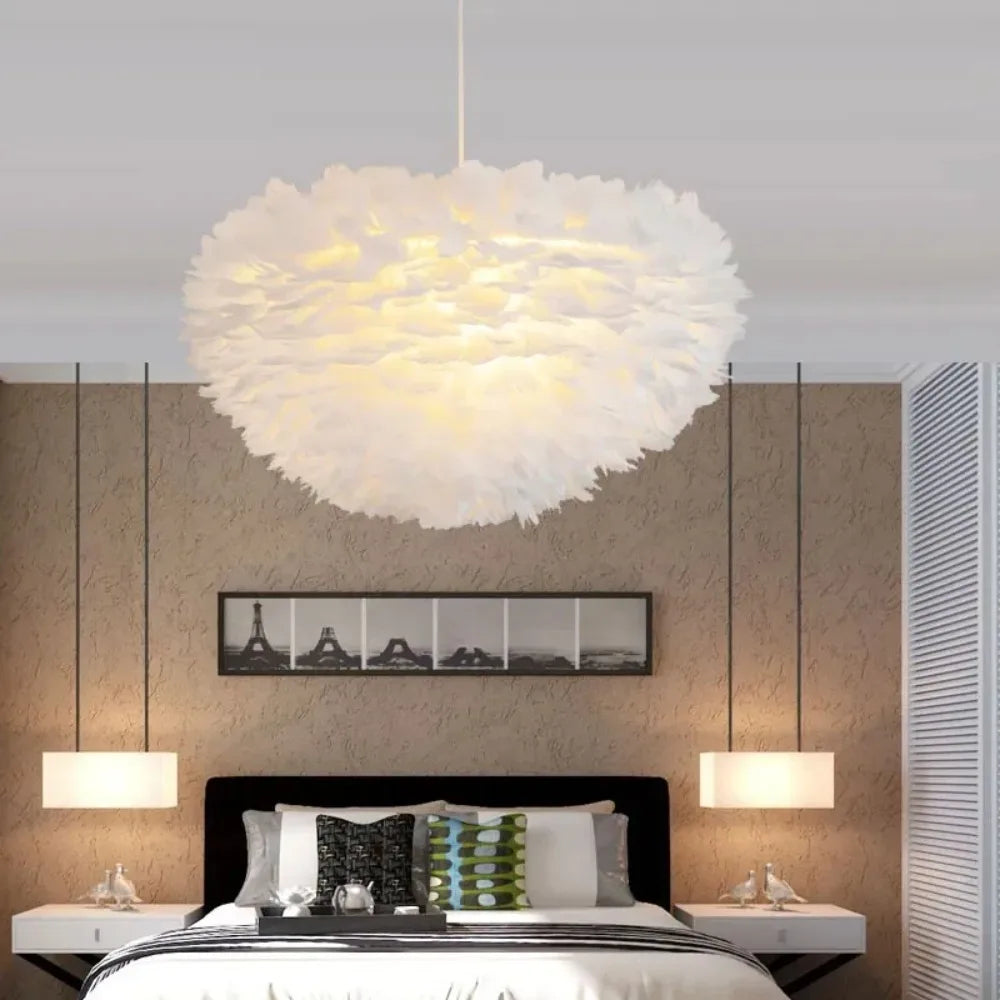 Skanto | Skandinavisk Fjær Pendellampe med Moderne LED