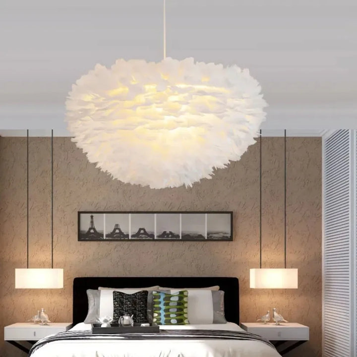 Skanto | Skandinavisk Fjær Pendellampe med Moderne LED