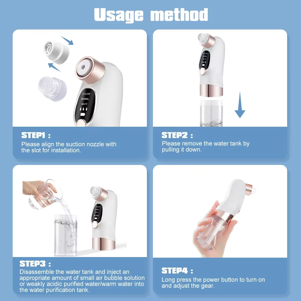 Skanto | Elektrisk Boble Blackhead Fjerner med USB Oppladbar Suging og Vannsyklus Teknologi