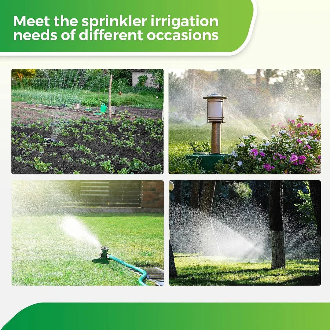 Skanto | 360-graders automatisk roterende metall plen sprinkler – Effektiv hagevanning sprayhode