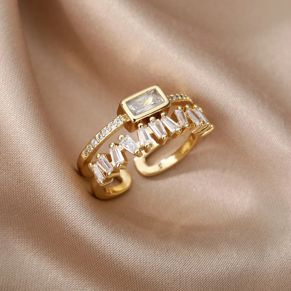 Skanto | Dobbeltlagd Staggering Baguette Diamond Ring
