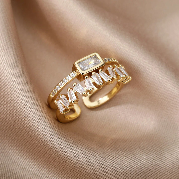Skanto | Dobbeltlagd Staggering Baguette Diamond Ring