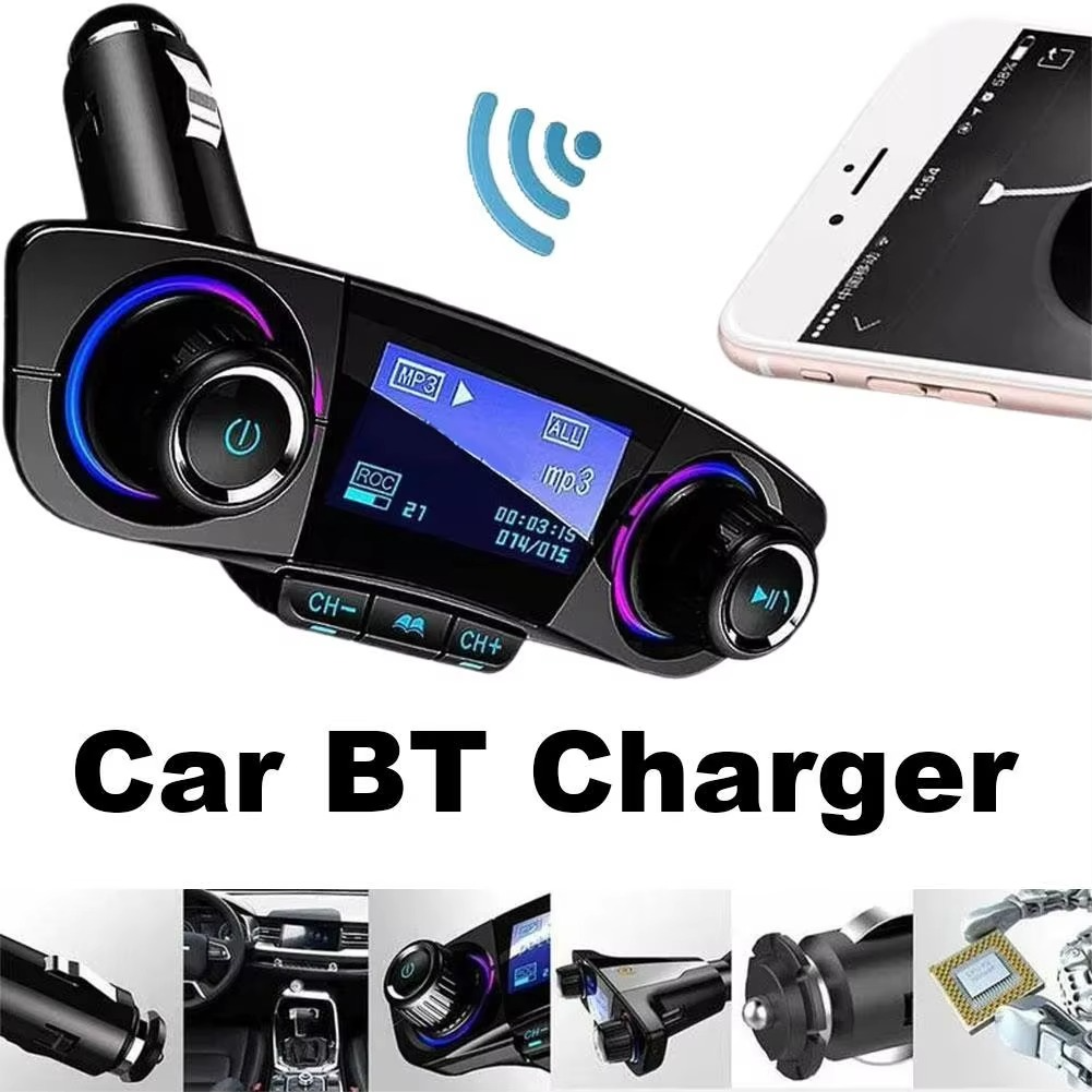 Skanto | Bluetooth 5.0 Car FM transmitter with dual USB charger and LED display