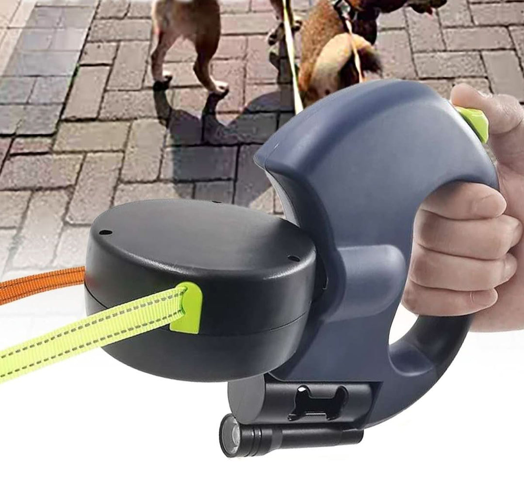 Skanto | PROPET DUO – Innpakbar hundebånd for to hunder med LED lys for trygge turer