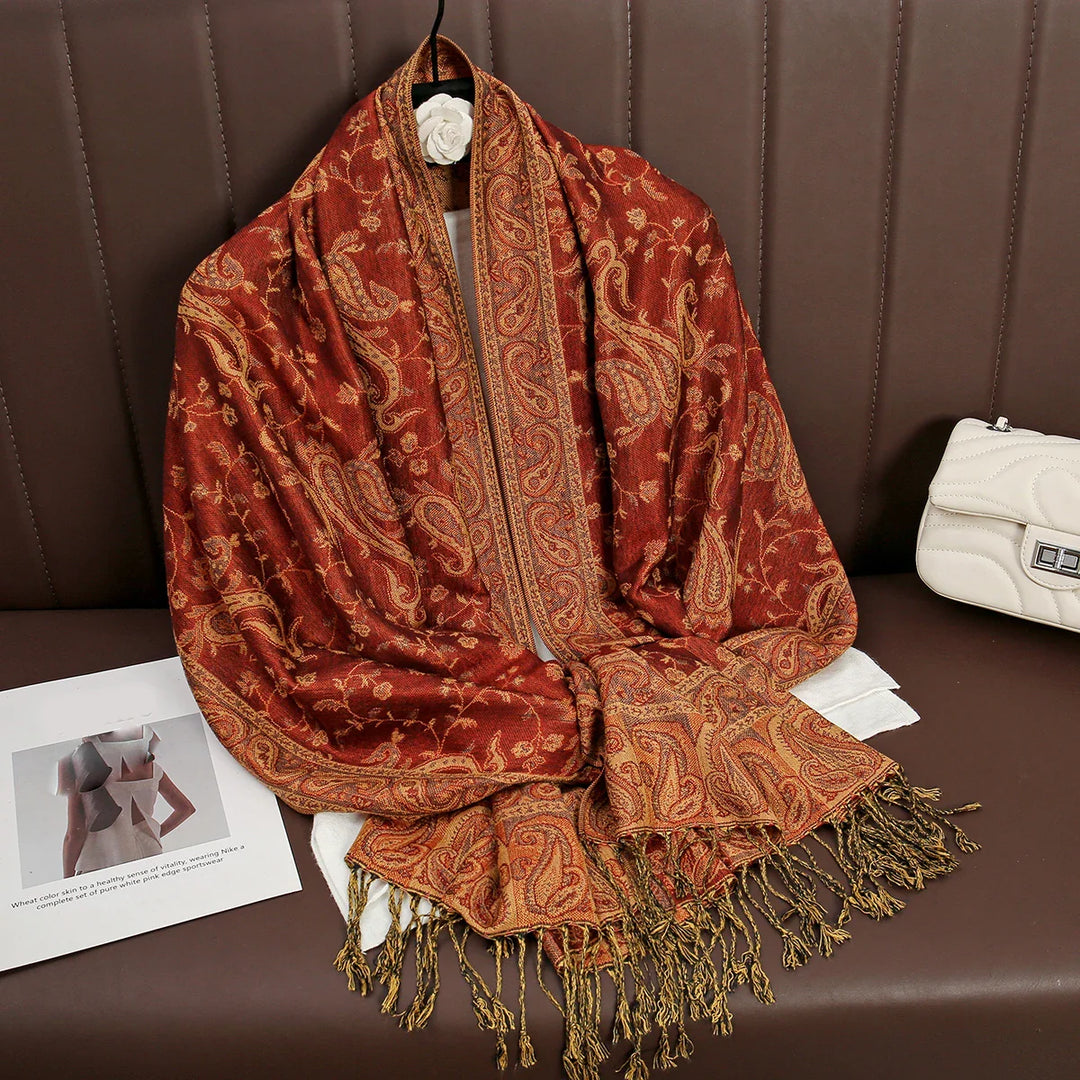 Skanto | Élégancea | Dame skjerf | Cashmere følelse | 70 × 190 cm | Luksus trykk & varm
