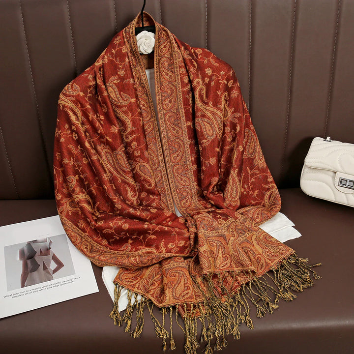 Skanto | Élégancea | Dame skjerf | Cashmere følelse | 70 × 190 cm | Luksus trykk & varm