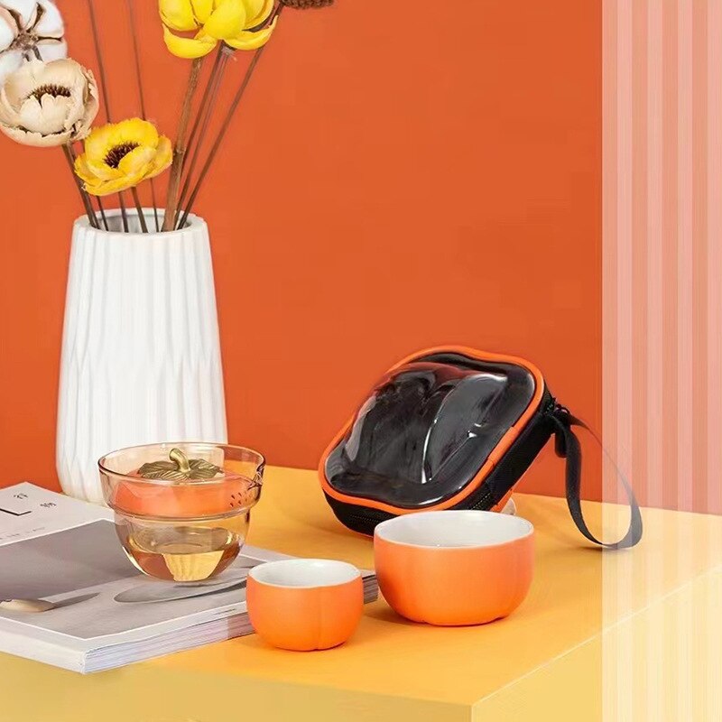 Mini Pumpkin Keramisk Tekanne Sett | Skanto