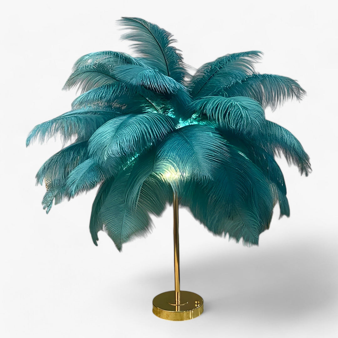 Skanto | FeatherGlow | Bordlampe med berøringskontroll - LED med fjær til bryllup og romdekorasjon