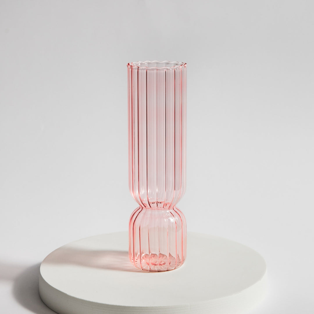 Scallop Cylinder Glass Vase | Skanto