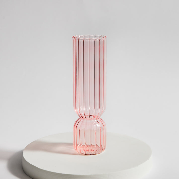 Scallop Cylinder Glass Vase | Skanto