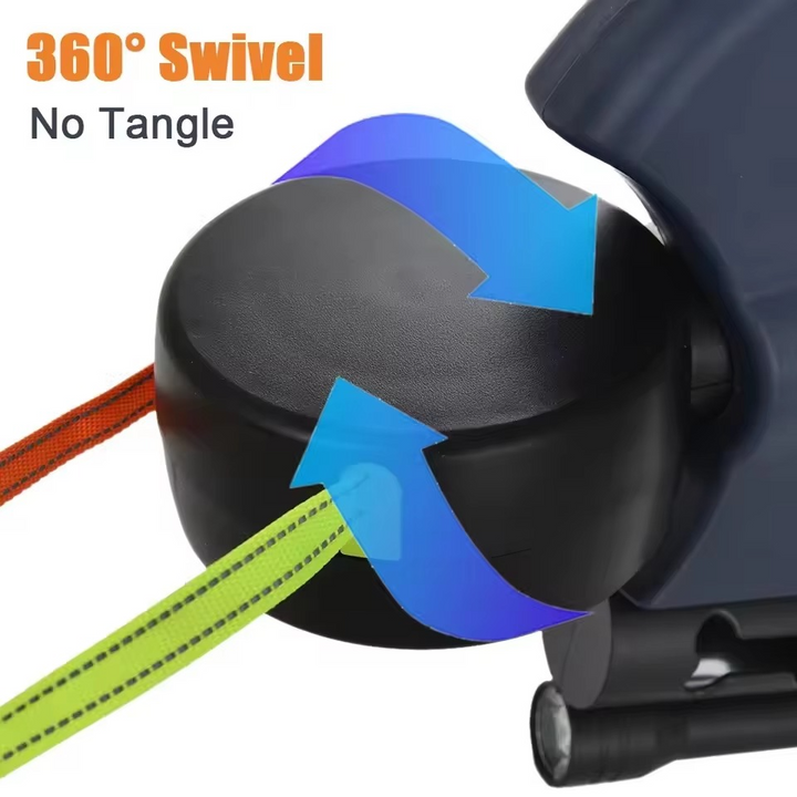 Skanto | Dual Dog Retractable Leash med innebygd lommelykt og pose dispenser