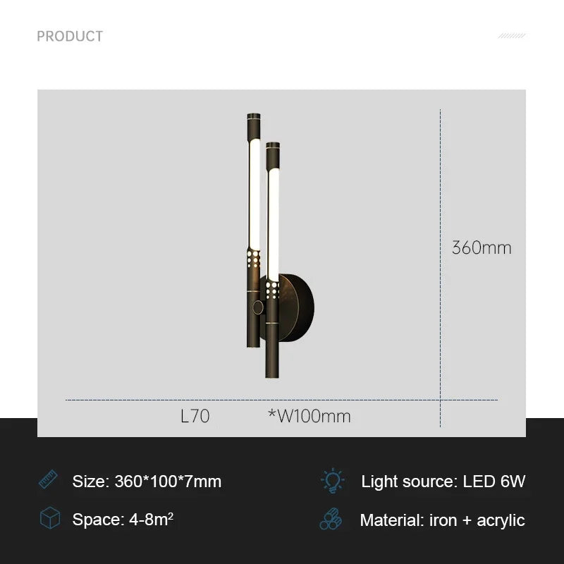 ModernLux Vegglampe – Luksuriøs LED Vegglampe for Hjemmet Skanto