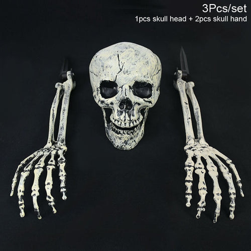 Skanto | Realistisk Zombie Skjelett Hage Halloween Dekor