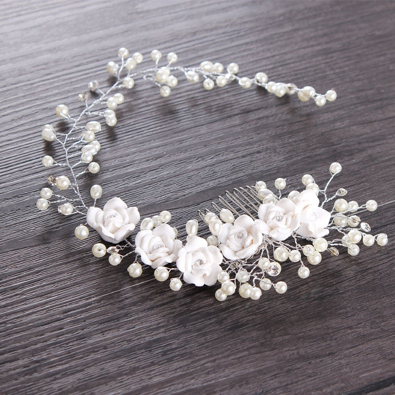Norvo | Crystal Pearl Bryllups Hårtilbehør Sett