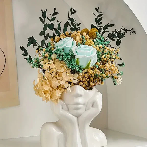 Skanto | Abstract Face Vase – Unik design for stilfull innredning