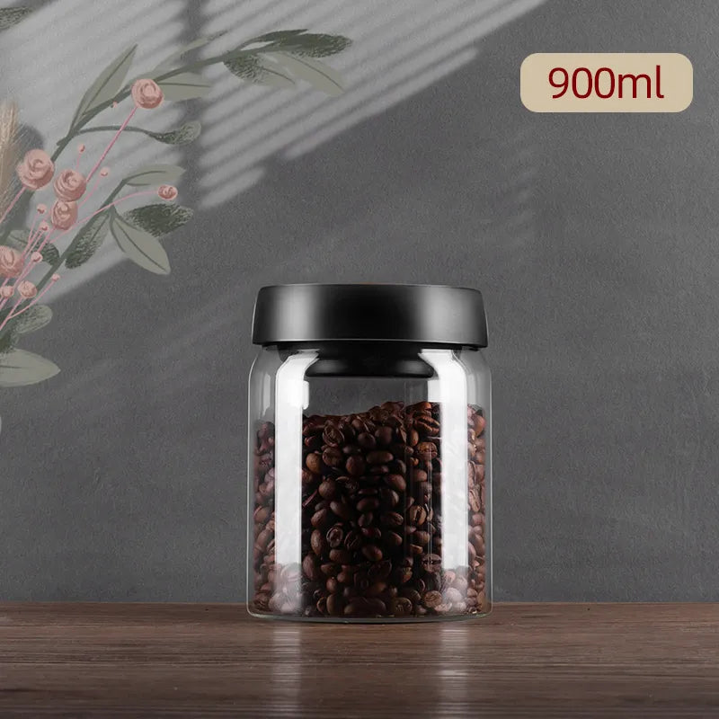 Skanto | GIANXI Vakuumforseglet Kanne, Kaffe Bønner, Glass, Lukket Beholder, Mat, Korn, Søtsaker, Ferskbevaringsbeholder, Kjøkkenutstyr