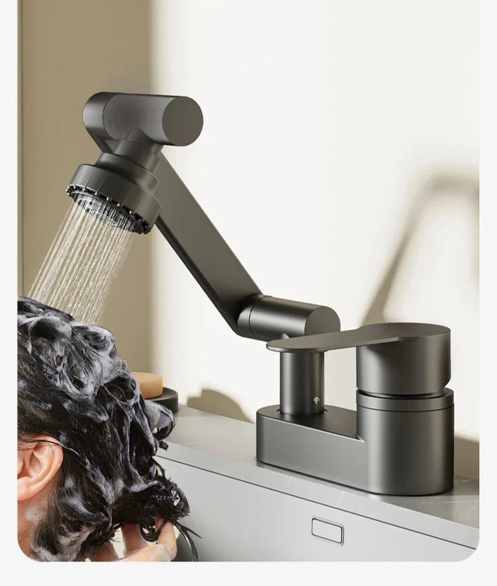 Aqua Twist Duo-Flex Servantbatteri – 360° svingende to-hulls blandebatteri for varmt og kaldt vann Skanto