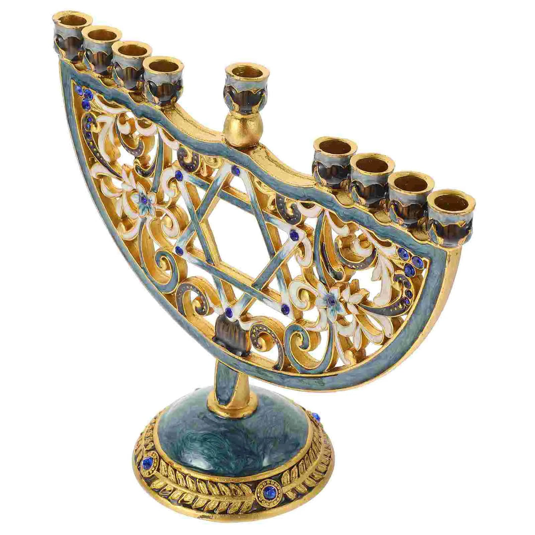 Skanto | Auriona Menorah Lysestake | Chanukah Lysestake & Borddekorasjon | Bryllup & Høytidsdekorasjon | Luksuriøs Eleganse