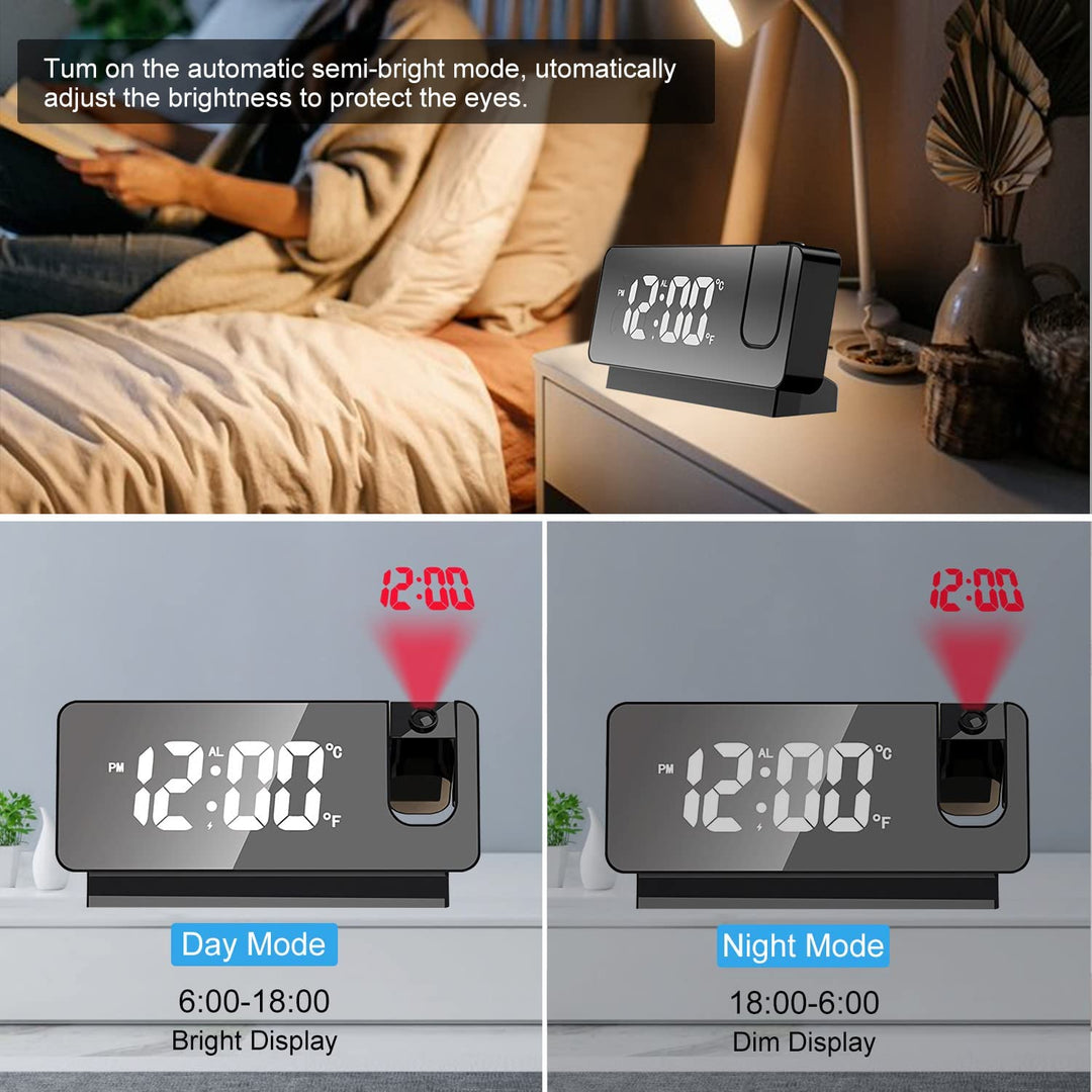 Skanto | LED Digital Prosjektor Vekkerklokke