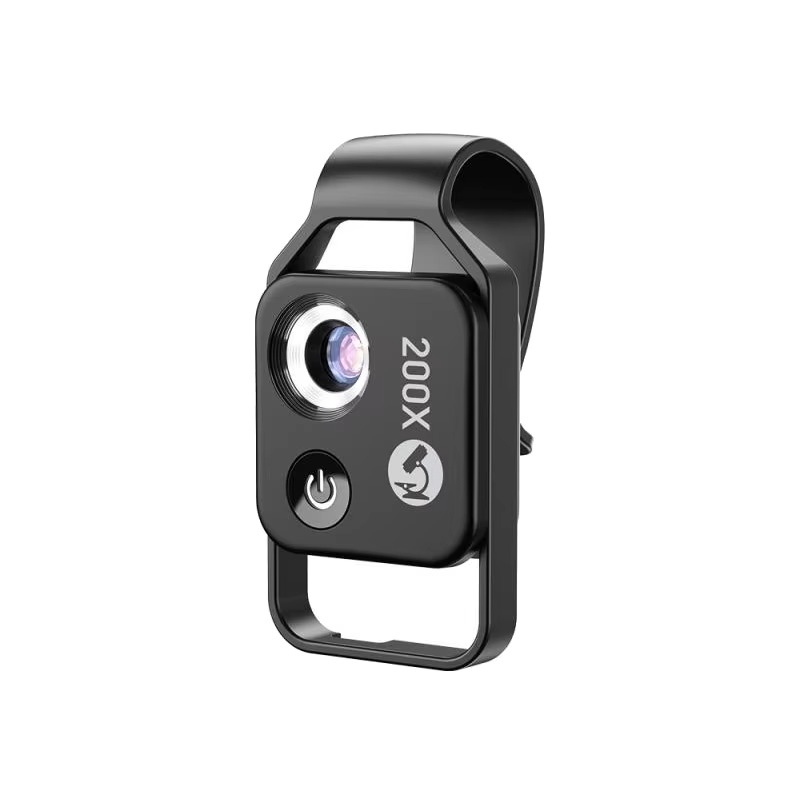 Skanto | 200X Zoom Profesjonell Mikroskop Linse for Smarttelefoner med Klype