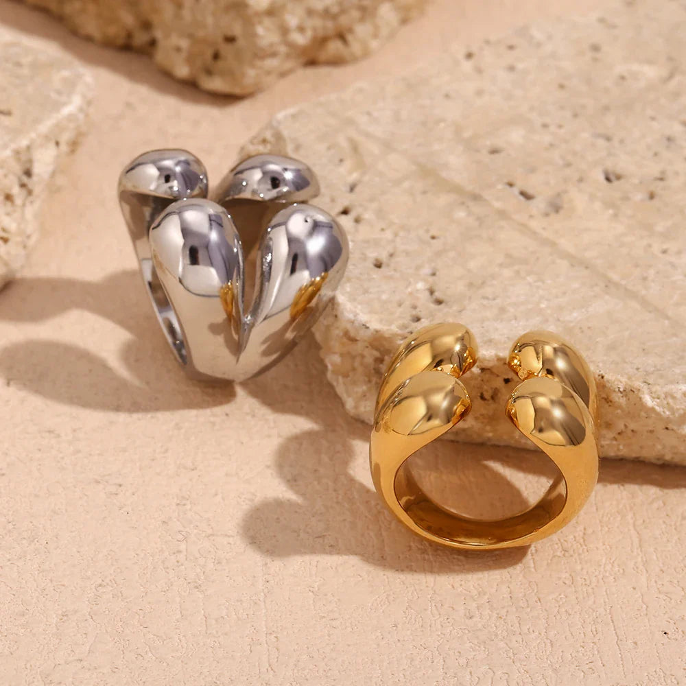 Skanto | 18k Fire Dråpe Bold Ring