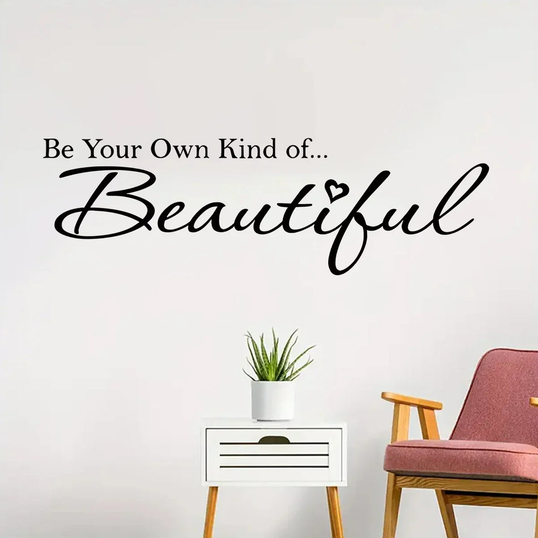 Beautiful Inspiring Quote Wall Sticker Removable Peel and Stick Word Art Wall Decor for Living Room Bedroom Creative DIY Home Decor | Skanto