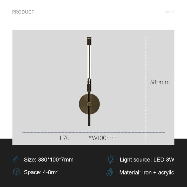 ModernLux Vegglampe – Luksuriøs LED Vegglampe for Hjemmet Skanto