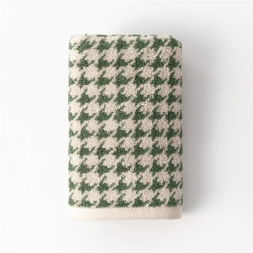 HoundLuxe Vintage Houndstooth Bomull Ansiktsklut Skanto