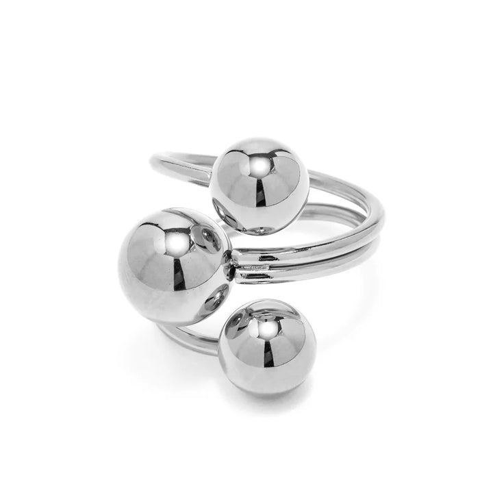 Skanto | 18k Bold Tre Kule Åpen Ring