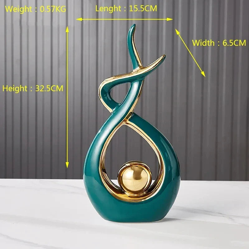 Skanto | ScandiForm Keramisk Figur | Nordisk Hjem Dekor | Håndlaget Skulptur | Hjemmetilbehør for Stue og Kontor