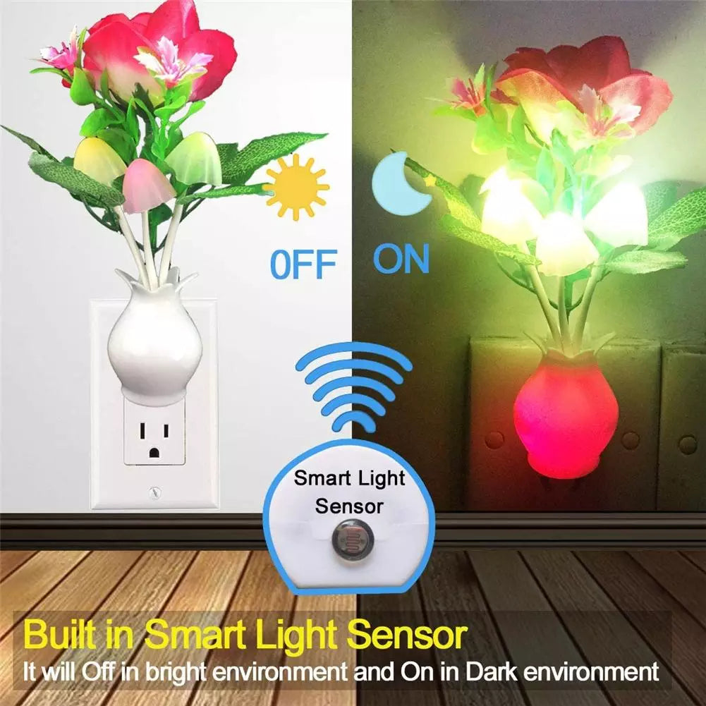 Mini Flower Vase Smart Light Sensor Night Lamp | Skanto